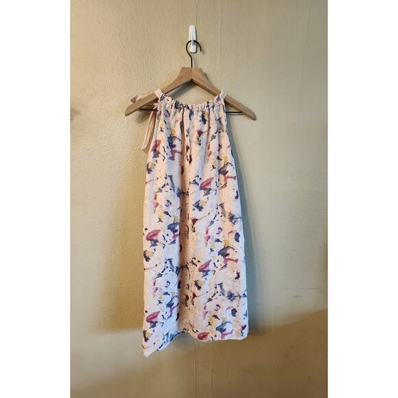 Bellambra 100% Italian Linen Halter Shift Dress SZ S Pink - Picture 4 of 9